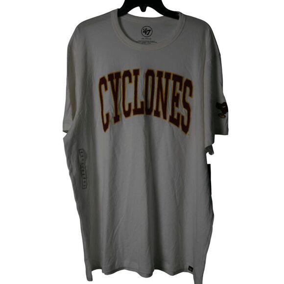Iowa State Cyclones ’47 Brand T-Shirt Men’s XXL White NCAA Team Logo Tee - Picture 1 of 10
